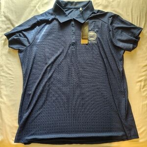 Nancy Lopez Golf Adventures Play Happy! Navy Journey Golf Polo Size 2X NWT